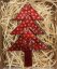 Christmas glass ornament tree red - stars