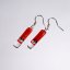 Red glass earrings SARAH N0902