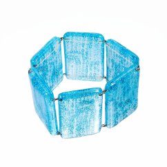 Sklenený tyrkysový náramok BLANKYT 01051