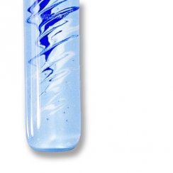 Obdĺžnikový sklenený prívesok modrý ANNA P1008