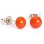 Orange glass earrings PUZETY N1834