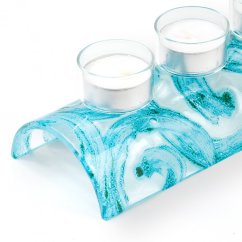 Świecznik adwentowy w kolorze turkusowym