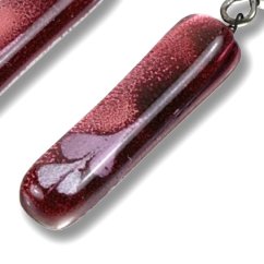 Burgundy glass earrings CHIARA N1209