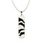 Rectangular glass pendant, black and whiteLENORE P1703