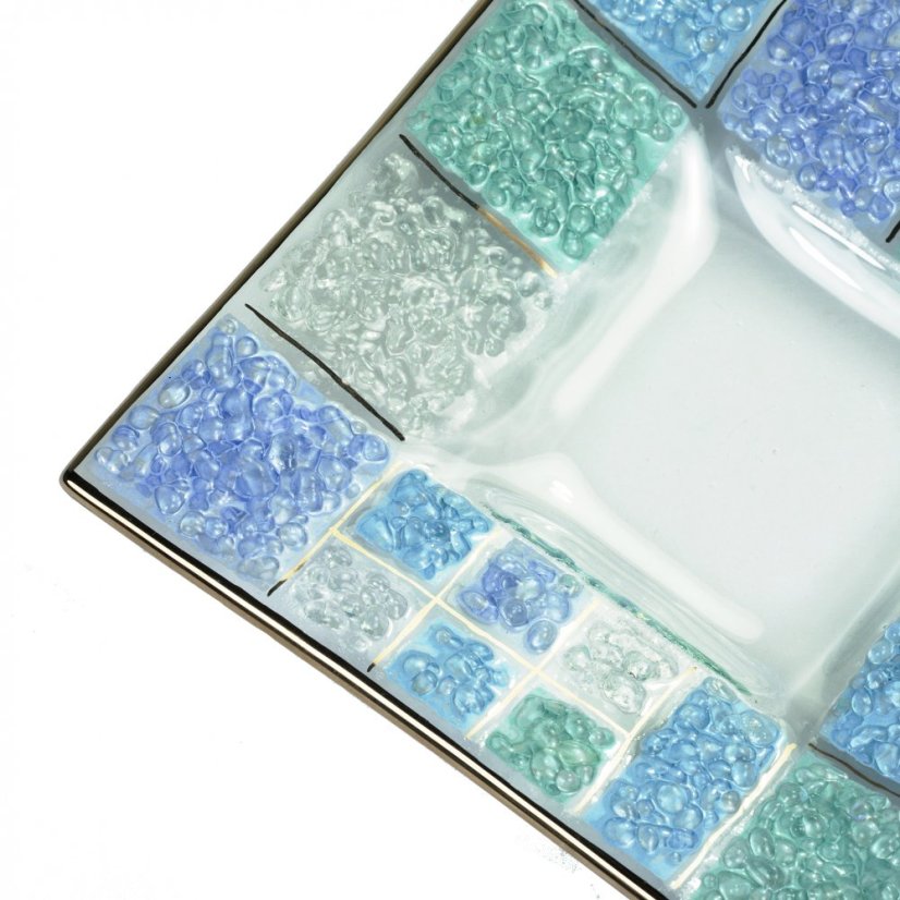 Blue glass bowl CORAL KARO