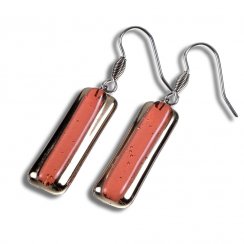 Pink PLATINUM glass earrings NP1603