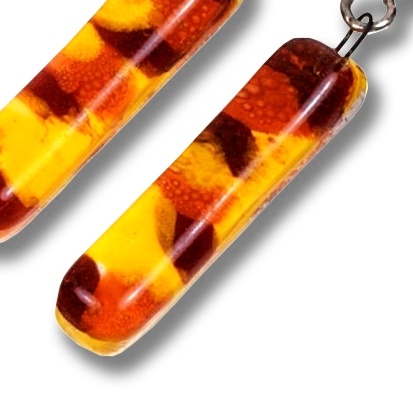 Glass earrings yellow JULIET SLEV_N_033