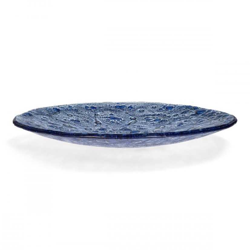 Round glass bowl CELEBRA blue 02