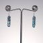 Glass earrings turquoise-brown MEMPHIS N0401