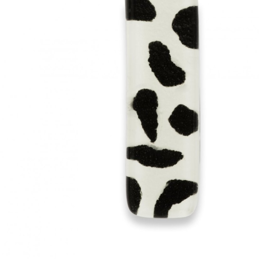 Rectangular glass pendant, black and white LENORE P1704