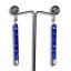 Dark blue glass earrings PARIS N0304