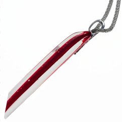 Szlifowana biżuteria szklana czerwona PRV0803