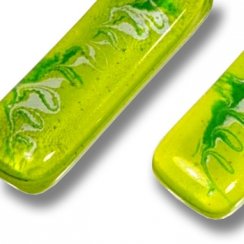 Szklane kolczyki zielone DAISY N1401