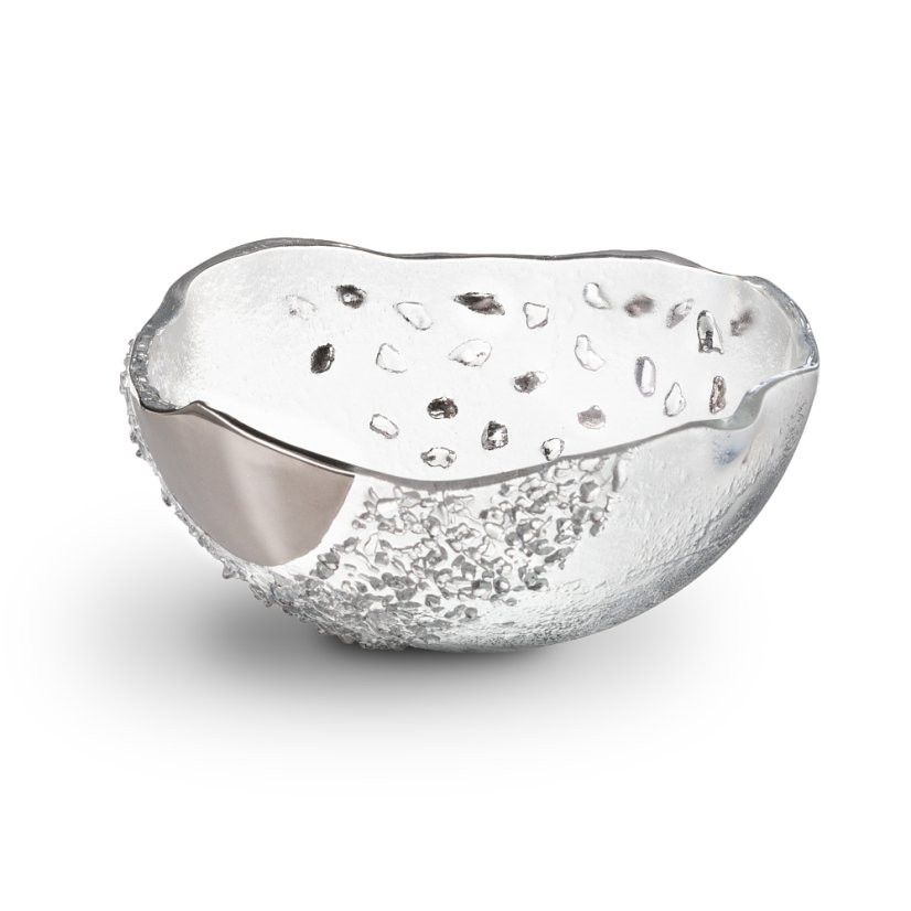 Skleněná miska PERLA SILVER