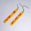 Glass earrings yellow JULIET N1305