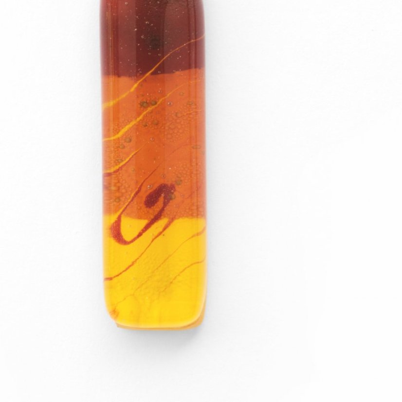 Glass pendant rectangle yellow JULIET P1306