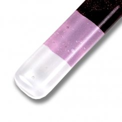 Szklany wisiorek prostokątny różowy HELENE P1105
