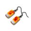Glass earrings yellow JULIET N1308