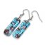 Glass earrings turquoise-brown MEMPHIS N0409