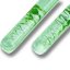 Szklane kolczyki zielone DAISY N1408