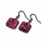 Burgundy glass earrings CHIARA N1202