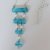 Glass necklace turquoise ladder NH0103