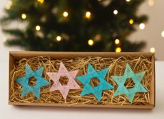 Zestaw szklanych ozdób świątecznych 2025/2