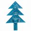 Vánoční skleněná ozdoba stromek modrý