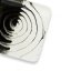 Glass pendant square black and white LENORE P1707