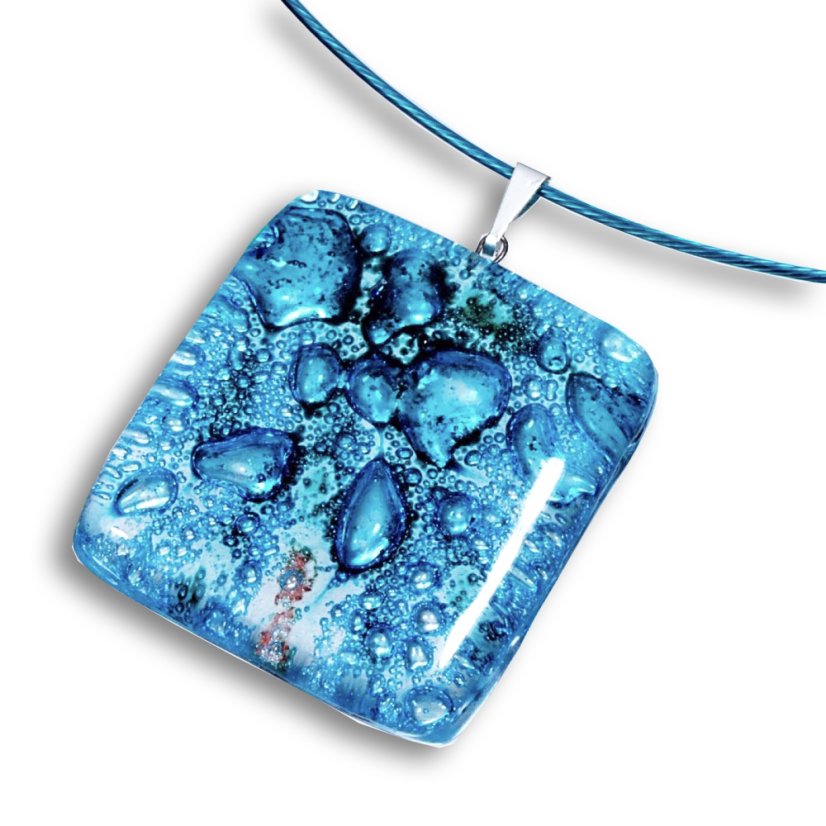 Turquoise glass pendant BLANKYT P0102