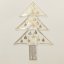 Szklane drzewko ornament w kolorze przezroczystym - złote Bombki