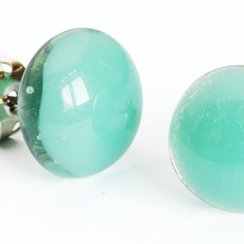 Turquoise glass earrings PUZETY N1840