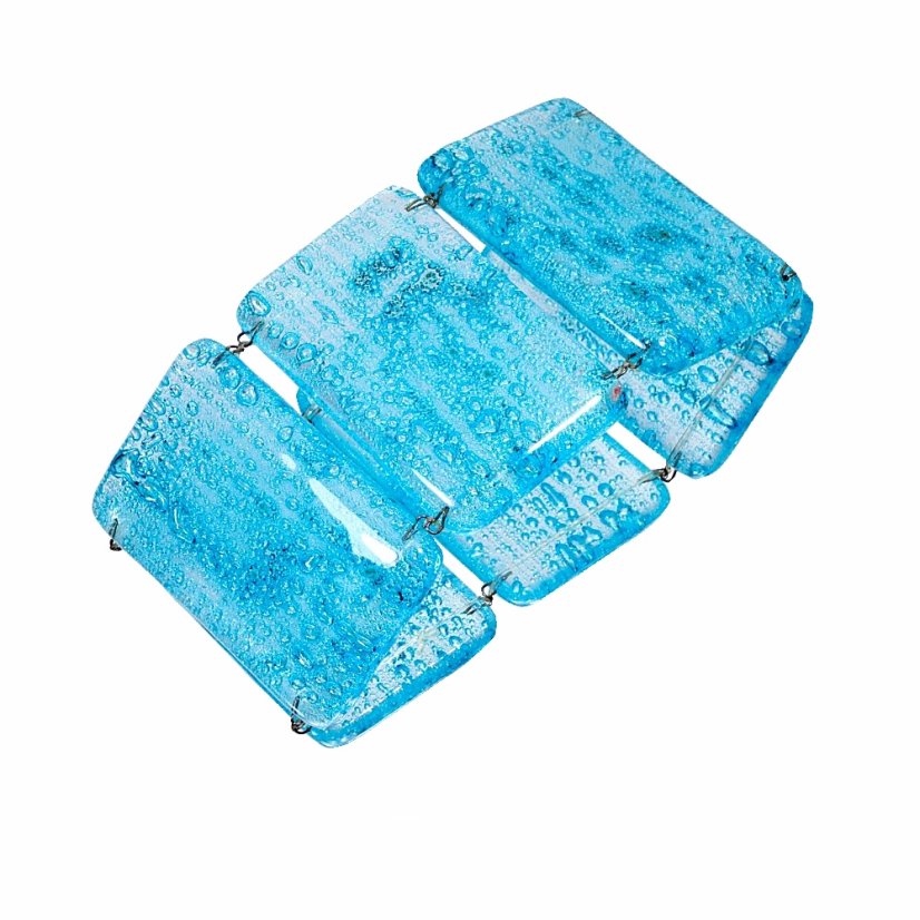 Skleněný tyrkysový náramek BLANKYT 01051