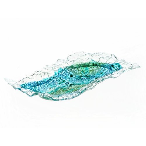 Glass bowl MADEIRA with lace S-shaped
