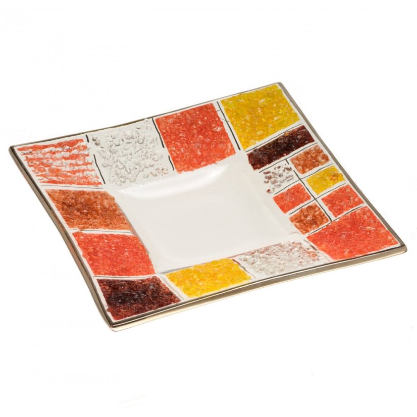 Orange glass bowl CORAL KARO