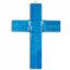 Blue glass wall cross