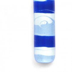 Obdĺžnikový sklenený prívesok modrý ANNA P1003