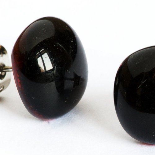 Glass earrings black PUZETY N1819