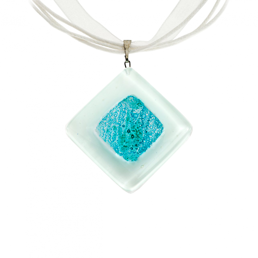 Rhombus glass pendant WHITE OWL P0708