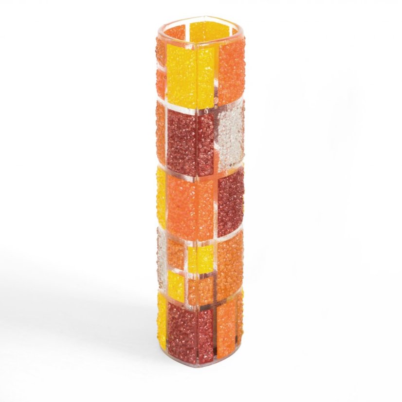 Orange glass vase CORAL KARO