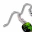 Green glass earrings DAISY N1410
