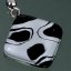 Black and white glass earrings LENORE N1701