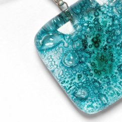 Glass pendant turquoise P0113