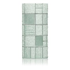 White glass vase CORAL KARO with platinum