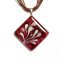 Glass pendant burgundy rhombus CHIARA P1205