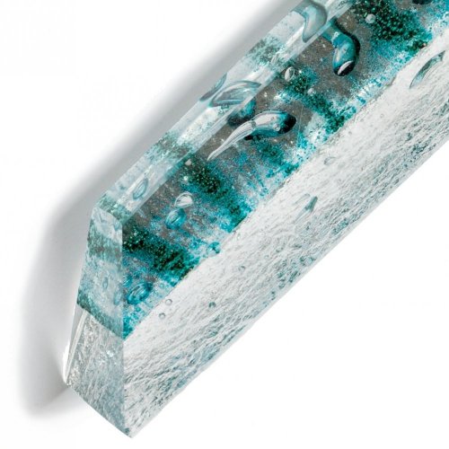 Broušený skleněný šperk tyrkysový BLANKYT PRV0817