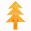 Vánoční skleněná ozdoba stromek jantarový - hvězdičky