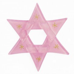 Christmas glass star pastel pink