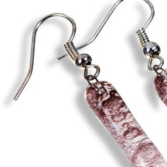 Brown glass earrings TERRA N0206