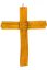 Amber layered glass wall cross
